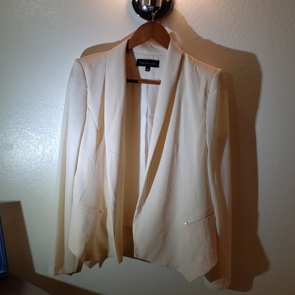 Urban Outfitters English Rose Cream Blazer